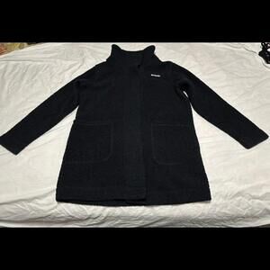 Columbia Jacket Women's (L) Black Panorama Long Sherpa Fleece Teddy Cozy Warm